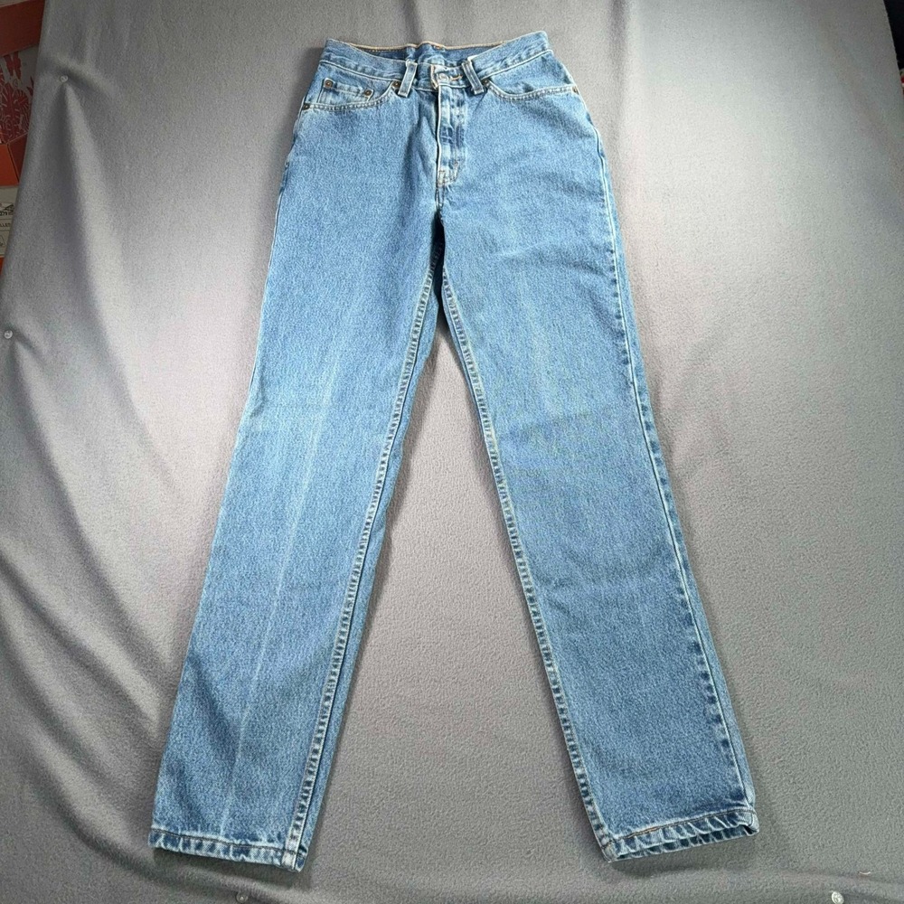Levi's 512 Slim Fit Tapered Leg Jeans Women's Jr 5 26x30 Light Wash Denim Y2K